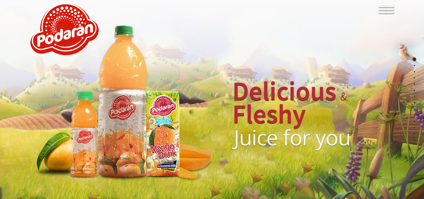 Podaran Foods website hero